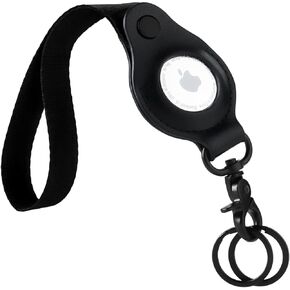 Lanyard Compatible with AirTag, Neck Lanyard for AirTag, Black Long Lanyard Keychain for Women Men, Lanyard Strap for Key, ID Badges, Wallet, Necklace Key Chain with Metal Clasp, Matte Black.