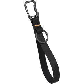 DELSWIN Wristlet Lanyard with Carabiner and Key Ring - Heavy Duty Wrist Key Chain, Black