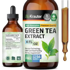Green Tea Extract Tincture - Green Tea Supplements - Antioxidant Source - Immune Support Supplement - Alcohol and Sugar Free - Vegan Drops 2 Fl.Oz. in Kuwait