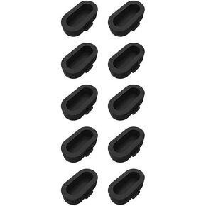 Silicone Dust Plug Compatible with Fenix 7/7S/7X 5/5S/5X Plus/6S 6 6X/ Venu 2/ Vivoactive 3/4/ Instinct 2/ Forerunner 935/ 45S/ 245/945 Charger Port, Protector Dust Plug Anti-dust Plugs (10 Black)
