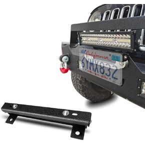 Universal 10" Flip Up License Plate Bracket for Anchor Chain Hawse Fairlead License Plate Mount, Compatible with Jeep Ford Dodge Chevy GMC Nissan Toyota Ram, Bumper winch license plate holder