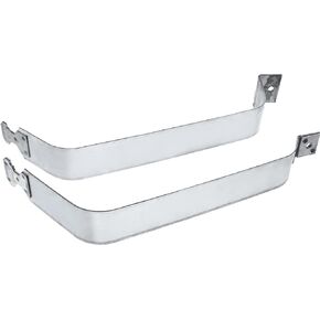 A-Premium Set of 2PCS Fuel Tank Straps Compatible with Cadillac Escalade 2002-2014 & Chevy Avalanche 2002-2006, Suburban 1500, Tahoe & GMC Yukon 2000-2014, Silver Color, Replace for 15745095, 22868152