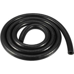 X AUTOHAUX Silicone Vacuum Tubing Hose Line Automotive Vacuum Hose Engine Air Intake Vacuum Hose Pipe Black ID 6mm 4.92ft Length