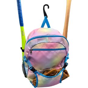 Aozora Youth Tball and Baseball Backpack Bag Lightweight Baseball Bag Hold Bats, Helmet, Glove, Caps, Valuables Pocket, Fence Hook
