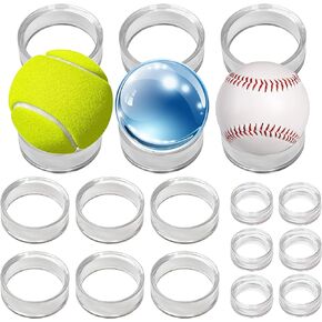 105 PCS (3 Sizes each 35) Sphere Stand,Clear Mini Ball Stand,Round Display Stands for Baseball, Crystal Ball, Golf Ball, Softball, Tennis Ball, Marbles, Spheres, Collections.3 Sizes Large,Medium,Small
