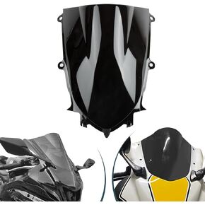 Motorcycle Windshield, PSLER Front Windshield Windscreen for YZF R6 600 2017-2023 and for R7 2021-2023, Black