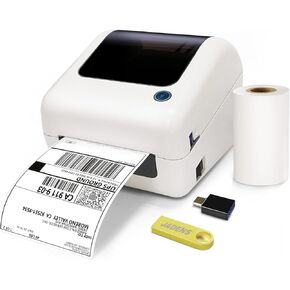 JADENS Thermal Shipping Label Printer - 4x6 Desktop Label Maker for Shipping Packages, Compatible with Mac, Windows, Work with Ebay, Etsy, Amazon, UPS, Shopify, No Toners.