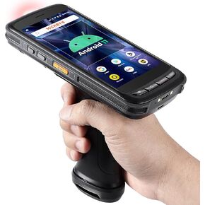 MUNBYN Android ماسح الباركود شاشة كاملة، كمبيوتر محمول 1D/2D QR Zebra Scanner Pistol Grip Handheld Android 11، PDA for WMS، IP65 4G Wi-Fi GPS BT 8000mAh بطارية جرد بيانات ماسح الباركود