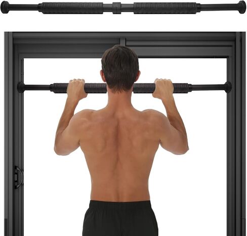 Okmaba Upgrade Pull Up Bar for Doorway: Max Capacity 330 lbs - Portable Upper Body Fitness Workout Bar, Strength Training Chin up Bar with Screws，Exercise Bar for Home Gym in Saudi Arabia