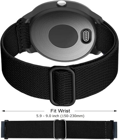 أربطة مطاطية من GARTOO لساعة Garmin Venu/Sq/Sq 2/Forerunner 245/645 الموسيقية، Garmin Vivoactive 5 Bands، سوار معصم رياضي من النايلون 20 مم لـ Garmin Vivomove HR/Sport، Vivoactive 3 للرجال والنساء in Kuwait