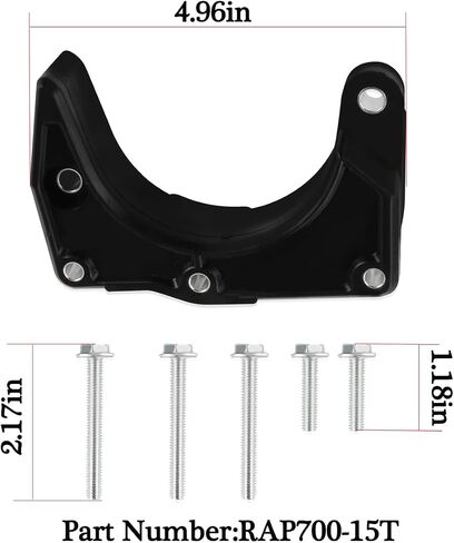 Case Saver Repair Kit Prevent Broken Mounts Chain Guard Compatible With For Yamaha Raptor 700 YFM700 Yamaha Raptor 700R YFM700R(Replace #RAP700-15T，Black) in Saudi Arabia