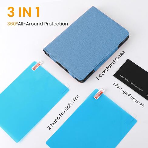 حافظة شفافة 4 في 1 مع 2 واقي شاشة و50 ملصقًا لجهاز Kindle Paperwhite الجيل الحادي عشر 2021 والإصدار المميز (6.8 بوصة)، 【حماية شاملة 】 【خفيفة الوزن 】 【مضادة للخدش 】 حافظة Kindle Paperwhite، شفافة in Saudi Arabia