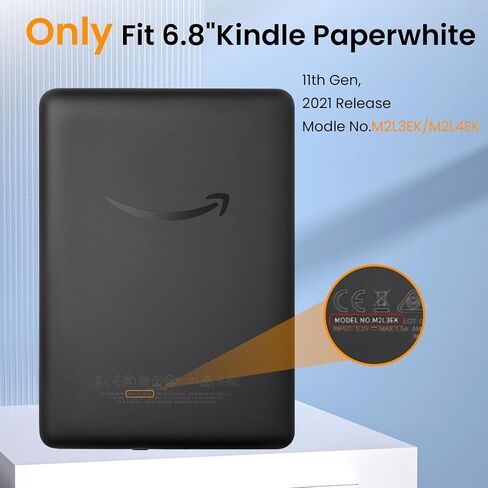 حافظة شفافة 4 في 1 مع 2 واقي شاشة و50 ملصقًا لجهاز Kindle Paperwhite الجيل الحادي عشر 2021 والإصدار المميز (6.8 بوصة)، 【حماية شاملة 】 【خفيفة الوزن 】 【مضادة للخدش 】 حافظة Kindle Paperwhite، شفافة in Saudi Arabia