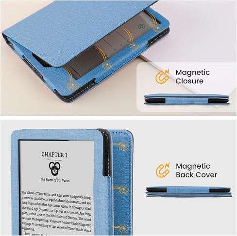 حافظة شفافة 4 في 1 مع 2 واقي شاشة و50 ملصقًا لجهاز Kindle Paperwhite الجيل الحادي عشر 2021 والإصدار المميز (6.8 بوصة)، 【حماية شاملة 】 【خفيفة الوزن 】 【مضادة للخدش 】 حافظة Kindle Paperwhite، شفافة in Saudi Arabia