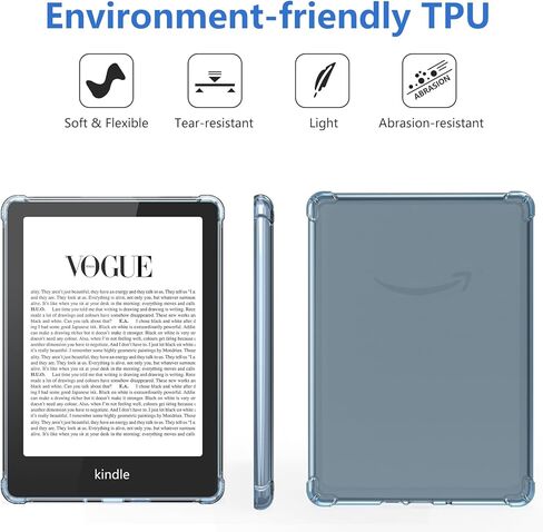 حافظة TQQ لجهاز Kindle Paperwhite مقاس 6.8 بوصات (الجيل الحادي عشر - 2021) وإصدار Kindle Paperwhite المميز، غطاء خفيف مع تنبيه/غفو تلقائي للقارئ الإلكتروني Kindle Paperwhite 2021 (أزرق سماوي) in Kuwait