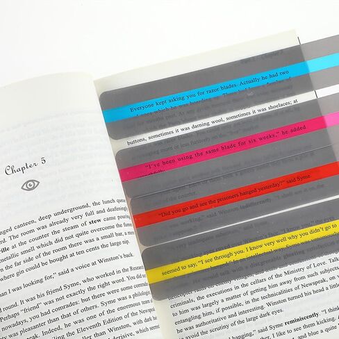 16 Pieces Guided Reading Strips 8 Colored Overlays Reading Colorful Bookmarks Highlighter Strips for Books Dyslexia Reading Line Highlighter Strips for Kids Children Teacher Teaching Supplies in Saudi Arabia