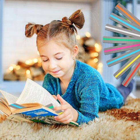 16 Pieces Guided Reading Strips 8 Colored Overlays Reading Colorful Bookmarks Highlighter Strips for Books Dyslexia Reading Line Highlighter Strips for Kids Children Teacher Teaching Supplies in Saudi Arabia