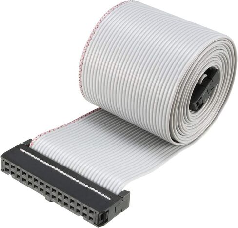 uxcell IDC Gray Wire Flat Ribbon Cable 34 Pins 128cm Length 2.54mm Pitch Type-C in Saudi Arabia