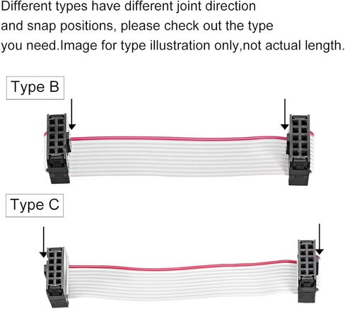 uxcell IDC Gray Wire Flat Ribbon Cable 34 Pins 128cm Length 2.54mm Pitch Type-C in Saudi Arabia