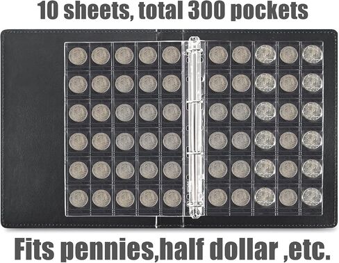 Coin Collection Holder Album for Collectors, 200 Pockets Coin Collection Book Binder Supplies in Saudi Arabia