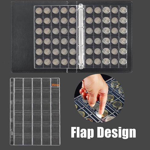 Coin Collection Holder Album for Collectors, 200 Pockets Coin Collection Book Binder Supplies in Saudi Arabia