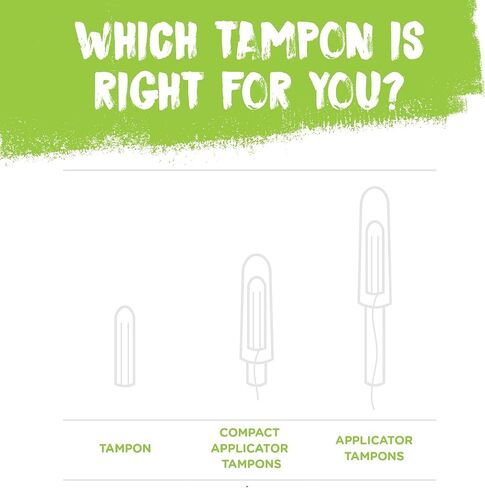 Oi Girl Organic Cotton Tampons, Box of 16 Light Tampons, Discreet BioCompact Applicator in Kuwait
