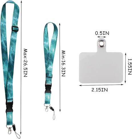 JUDODUCK Black Marble Lanyard with Phone Pad Cool Lanyard for Men Women Neck Shoulder Straps Adjustable Lanyard Crossbody for ID Badges Keys in Saudi Arabia