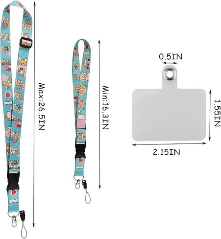 JUDODUCK Black Marble Lanyard with Phone Pad Cool Lanyard for Men Women Neck Shoulder Straps Adjustable Lanyard Crossbody for ID Badges Keys in Saudi Arabia