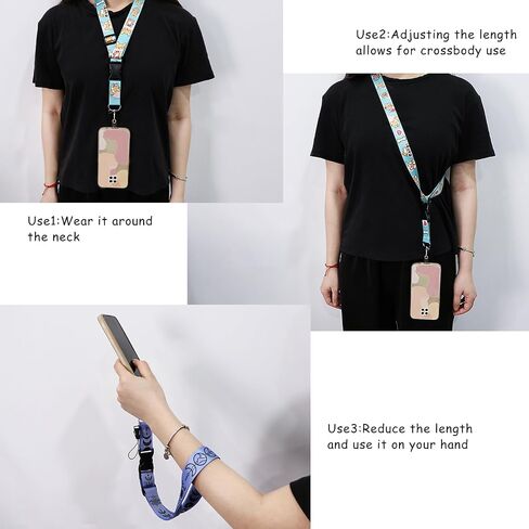 JUDODUCK Black Marble Lanyard with Phone Pad Cool Lanyard for Men Women Neck Shoulder Straps Adjustable Lanyard Crossbody for ID Badges Keys in Saudi Arabia
