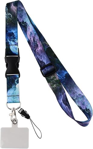 JUDODUCK Black Marble Lanyard with Phone Pad Cool Lanyard for Men Women Neck Shoulder Straps Adjustable Lanyard Crossbody for ID Badges Keys in Saudi Arabia