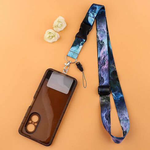 JUDODUCK Black Marble Lanyard with Phone Pad Cool Lanyard for Men Women Neck Shoulder Straps Adjustable Lanyard Crossbody for ID Badges Keys in Saudi Arabia