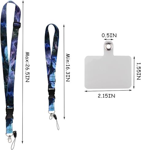 JUDODUCK Black Marble Lanyard with Phone Pad Cool Lanyard for Men Women Neck Shoulder Straps Adjustable Lanyard Crossbody for ID Badges Keys in Saudi Arabia