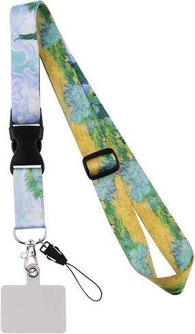 JUDODUCK Black Marble Lanyard with Phone Pad Cool Lanyard for Men Women Neck Shoulder Straps Adjustable Lanyard Crossbody for ID Badges Keys in Saudi Arabia