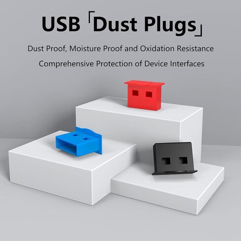 10-Pack Black USB Type-A Dust Plugs-USB Port Protector Covers for USB A Female Ports,Dustproof Cap Protectors for USB Ports,Computer,Laptop,TV,Router,All USB A Devices in Kuwait