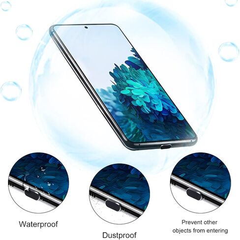 مجموعة سدادات الغبار 4 في 1 USB C من النوع C، قابس منفذ شحن معدني مضاد للغبار لهاتف Samsung Galaxy S23 S22 S21 S20 S10 S9 S8 A53 A13 A12 Note 20 Note 10، غطاء مقاوم للغبار مع فرشاة تنظيف وصندوق تخزين in Saudi Arabia