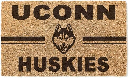 Connecticut Huskies Team Logo Coir Doormat, 18x30 Inches, Huskies Outdoor Rug; Display Your Team Spirit with This Unique Connecticut Huskies Doormat in Saudi Arabia