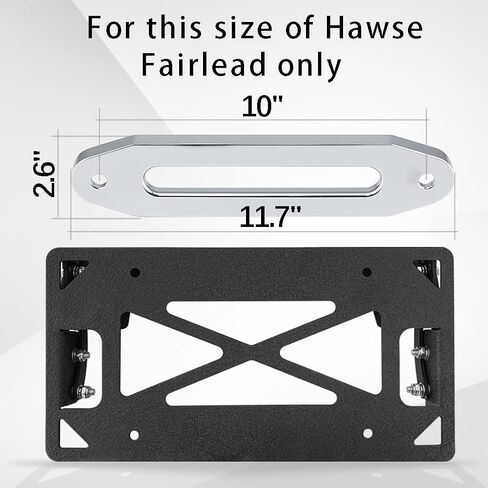 حامل لوحة الترخيص الأمامي XOOKUN Flip-Up Hawse Winch Fairlead in Kuwait