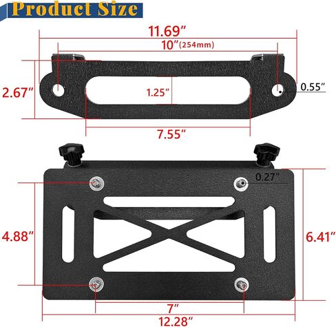 حامل لوحة الترخيص الأمامي XOOKUN Flip-Up Hawse Winch Fairlead in Kuwait