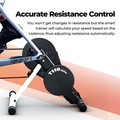 Magene T110 Smart Indoor Bike Trainer, Electromagnetic Direct-Drive Silent Bike Trainer with Adjustable Resistance, Bluetooth FTMS in Saudi Arabia