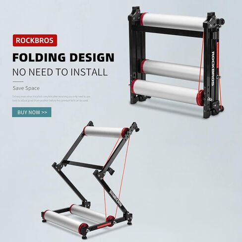 ROCKBROS Bike Rollers Adjustable Bike Trainer Stand Foldable Indoor Cycling Bicycle Roller with Resistance for MTB Road Bike Exercise in Saudi Arabia