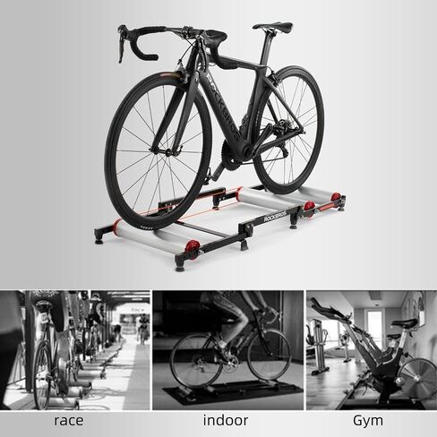 ROCKBROS Bike Rollers Adjustable Bike Trainer Stand Foldable Indoor Cycling Bicycle Roller with Resistance for MTB Road Bike Exercise in Saudi Arabia