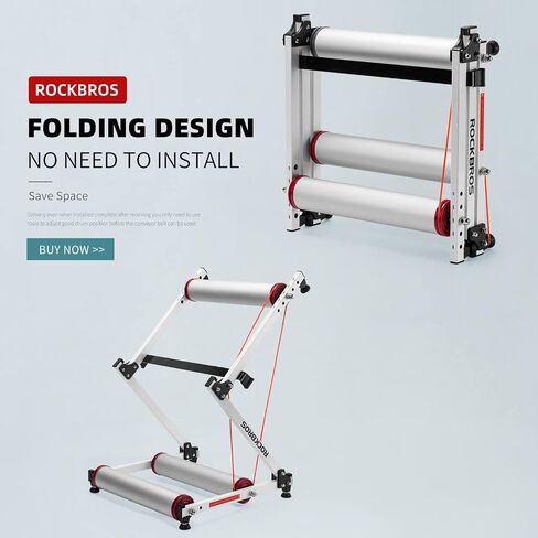 ROCKBROS Bike Rollers Adjustable Bike Trainer Stand Foldable Indoor Cycling Bicycle Roller with Resistance for MTB Road Bike Exercise in Saudi Arabia