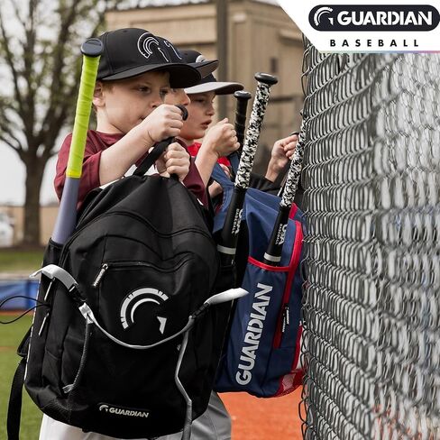 حقيبة ظهر Guardian Rookie Baseball للأولاد والبنات - حقيبة حزمة الخفافيش لتخزين الخوذة الخارجية للأطفال - تحمل مضاربين in Saudi Arabia