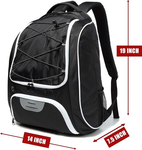 AIRTTUZ Baseball Bag - Baseball Backpack for Youth and Adults, Softball Bat Bag with Shoe Compartment and Fence Hook Hold Bat,Helmet,Glove and Shoes. in Saudi Arabia