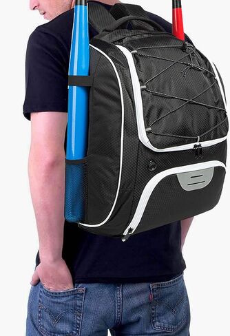 AIRTTUZ Baseball Bag - Baseball Backpack for Youth and Adults, Softball Bat Bag with Shoe Compartment and Fence Hook Hold Bat,Helmet,Glove and Shoes. in Saudi Arabia