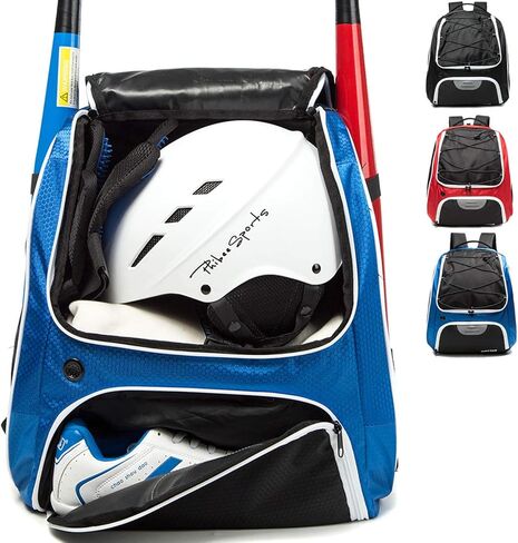 AIRTTUZ Baseball Bag - Baseball Backpack for Youth and Adults, Softball Bat Bag with Shoe Compartment and Fence Hook Hold Bat,Helmet,Glove and Shoes. in Kuwait