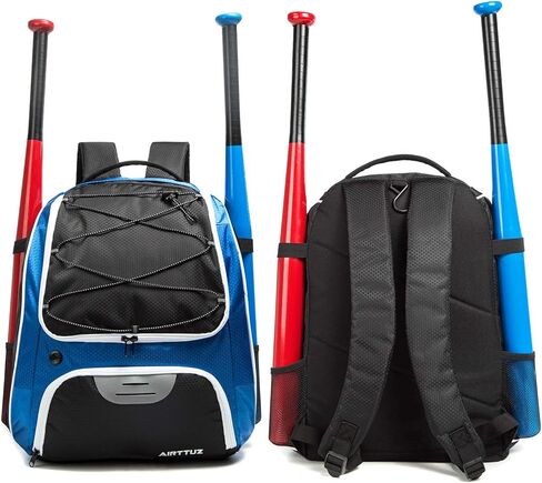 AIRTTUZ Baseball Bag - Baseball Backpack for Youth and Adults, Softball Bat Bag with Shoe Compartment and Fence Hook Hold Bat,Helmet,Glove and Shoes. in Kuwait