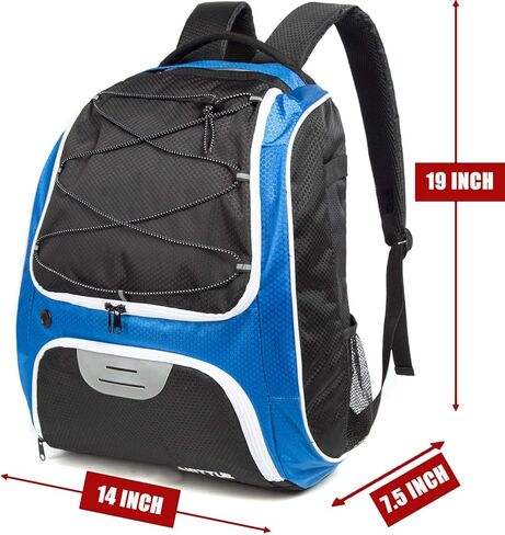AIRTTUZ Baseball Bag - Baseball Backpack for Youth and Adults, Softball Bat Bag with Shoe Compartment and Fence Hook Hold Bat,Helmet,Glove and Shoes. in Kuwait