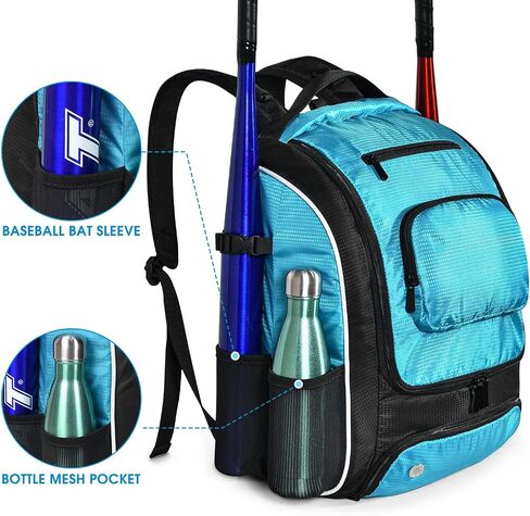 oscaurt Softball Baseball Bag - Baseball Bat Backpack with Shoe Compartment, Baseball Tball Bag Bat Baseball Equipment Gear in Saudi Arabia