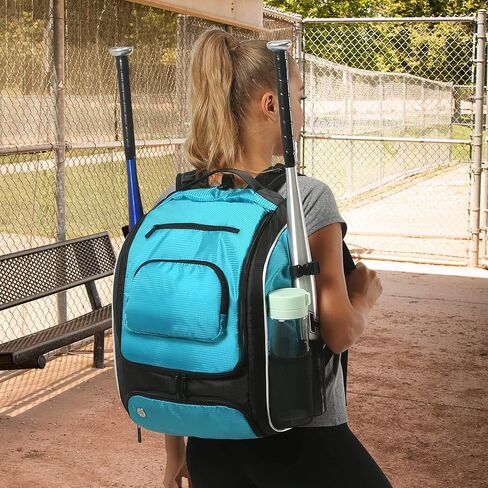 oscaurt Softball Baseball Bag - Baseball Bat Backpack with Shoe Compartment, Baseball Tball Bag Bat Baseball Equipment Gear in Saudi Arabia